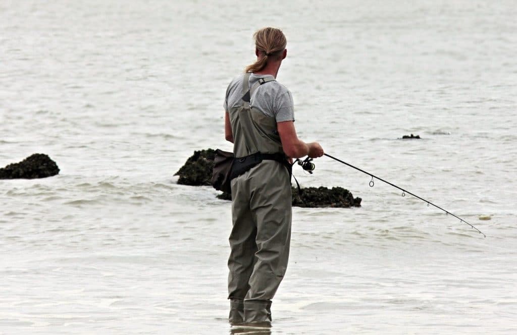 a man fishing